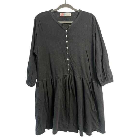 Free People Black Midi Dress - Picture 1 of 7